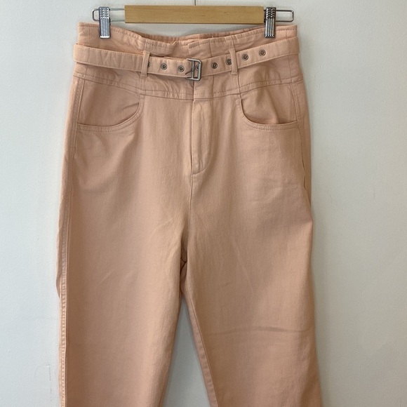 GAP High Waist Belted Blush Utility Khaki Pants - Picture 12 of 14